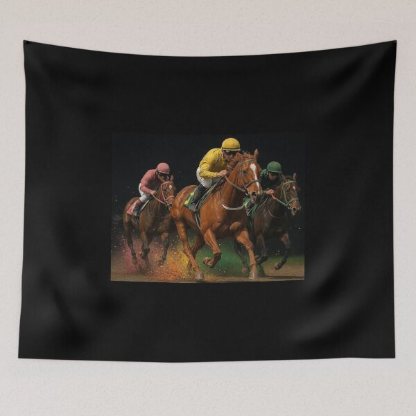 Item preview, Vintage Horse Racing Painting Horse and Derby Lovers designed and sold by love3617.