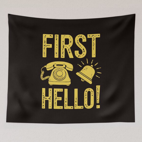 Item preview, First Hello Receptionist Reception Secretary Assistant designed and sold by MAKOPOKOShop.