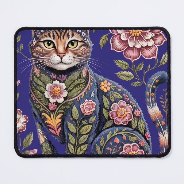 Item preview, Floral Fantasy Cat – Botanical Beauty in Bloom designed and sold by Sepinik.