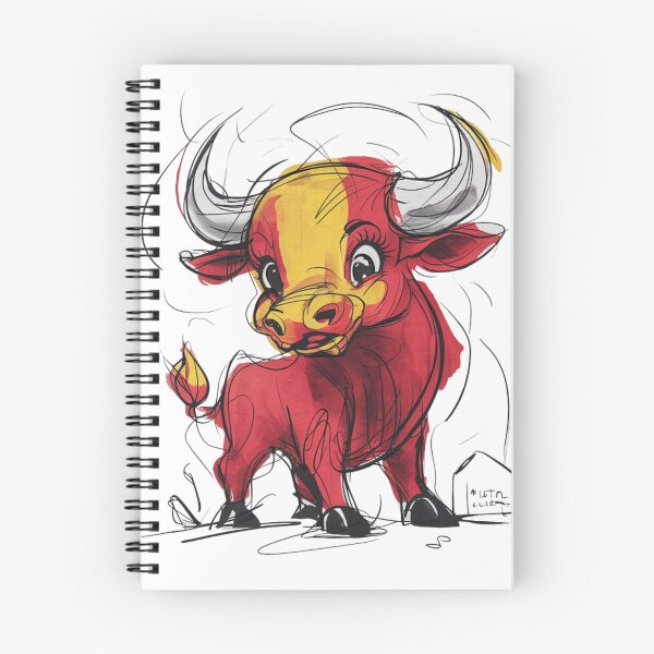 Item preview, Bull Spain - Cartoon Bull with National Colors designed and sold by FusiTink.