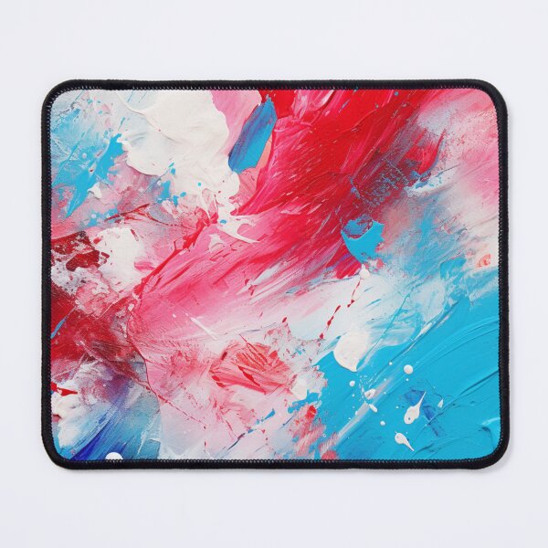 Item preview, Red White And Royal Blue Spots - Abstract Oil Colors designed and sold by GrinGalore.