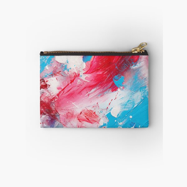 Item preview, Red White And Royal Blue Spots - Abstract Oil Colors designed and sold by GrinGalore.