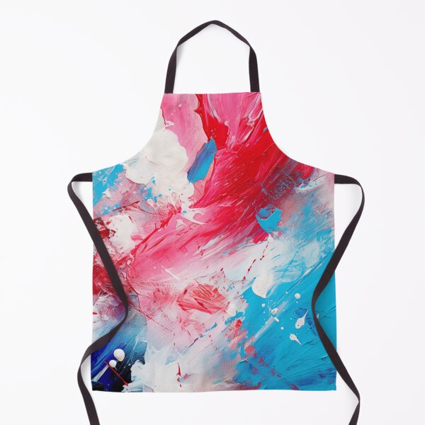 Item preview, Red White And Royal Blue Spots - Abstract Oil Colors designed and sold by GrinGalore.