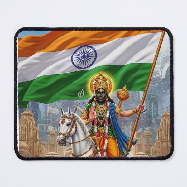 Item preview, Lord Jagannath as Kalki with India Flag designed and sold by Gd3Shop Odisha.