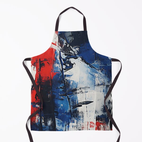 Item preview, Red White Royal Blue Spots - Abstract Oil Colors designed and sold by GrinGalore.