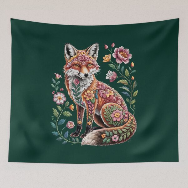 Item preview, Floral Fox – The Enchanted Spirit of the Wild designed and sold by Sepinik.