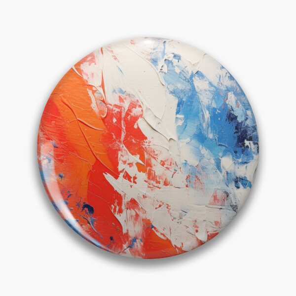 Item preview, Red White Royal Blue Strokes - Abstract Oil Colors designed and sold by GrinGalore.
