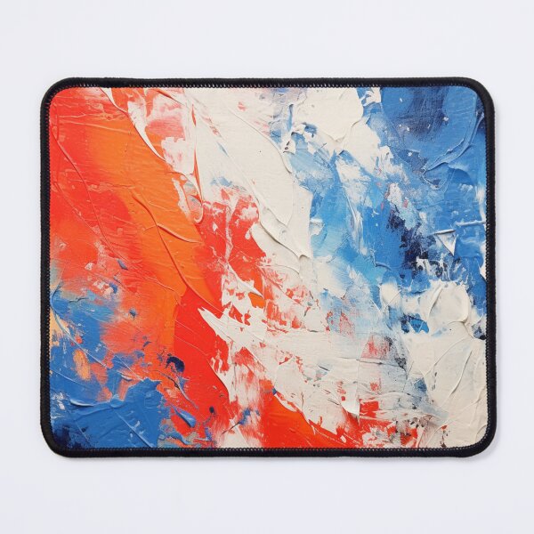 Item preview, Red White Royal Blue Strokes - Abstract Oil Colors designed and sold by GrinGalore.