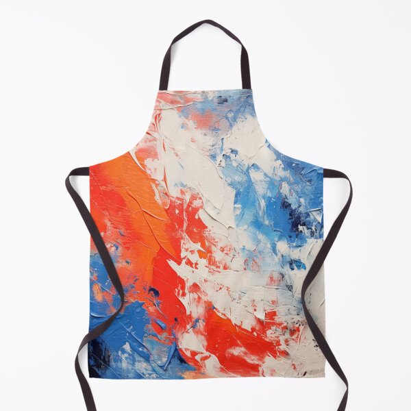 Item preview, Red White Royal Blue Strokes - Abstract Oil Colors designed and sold by GrinGalore.
