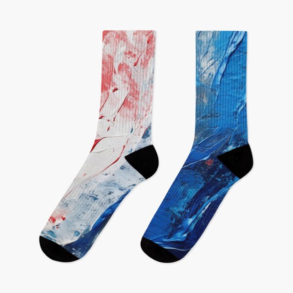 Item preview, Red White Blue Strokes - Abstract Oil Colors designed and sold by GrinGalore.