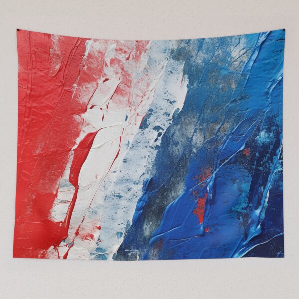 Item preview, Red White Blue Strokes - Abstract Oil Colors designed and sold by GrinGalore.
