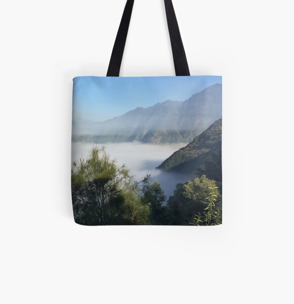 Green Mountain Mist All Over Print Tote Bag