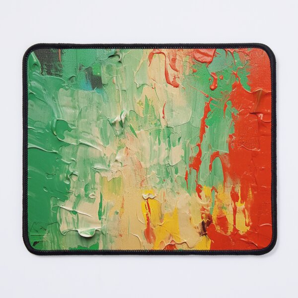 Item preview, Green Yellow Red Strokes - Abstract Oil Colors designed and sold by GrinGalore.
