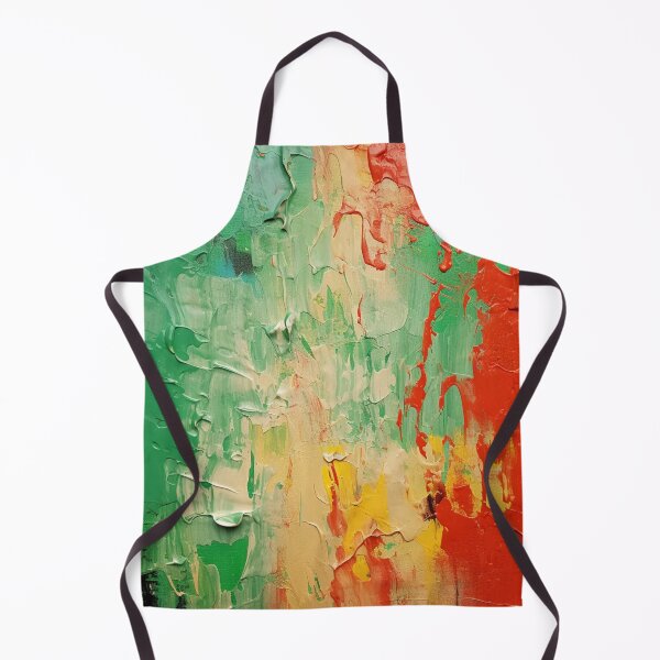 Item preview, Green Yellow Red Strokes - Abstract Oil Colors designed and sold by GrinGalore.
