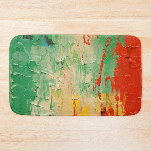 Item preview, Green Yellow Red Strokes - Abstract Oil Colors designed and sold by GrinGalore.