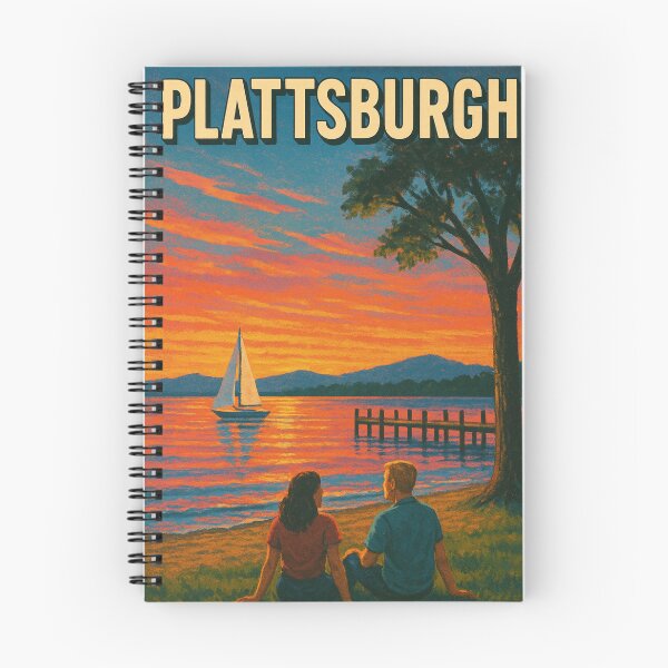 Item preview, Plattsburgh New York Lake Champlain Waterfront Sunset Scenic North Country USA designed and sold by Aryabek.