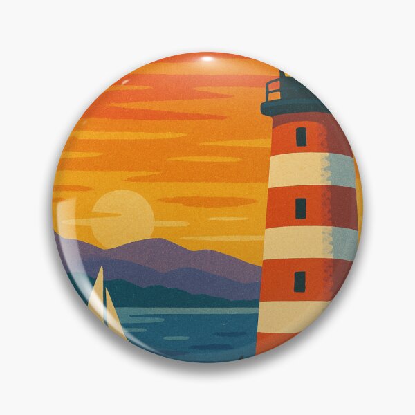 Item preview, Plattsburgh New York Lake Champlain Lighthouse Sailboat Sunset Scenic Upstate USA designed and sold by Aryabek.