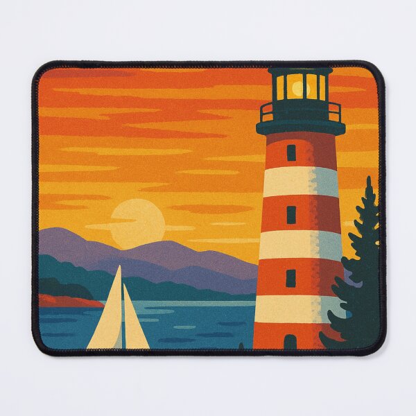 Item preview, Plattsburgh New York Lake Champlain Lighthouse Sailboat Sunset Scenic Upstate USA designed and sold by Aryabek.