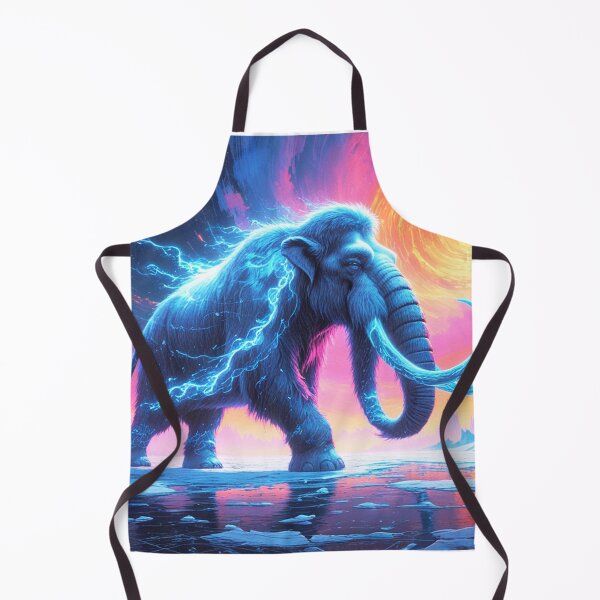 Item preview, Cyber Mammoth Marching Through the Frozen Neon Wastes designed and sold by Blueangelgal.
