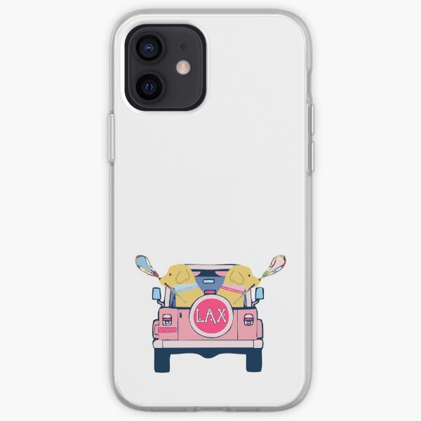 Preppy Pink LAX Jeep Golden Retriever Lacrosse Dogs iPhone Soft Case
