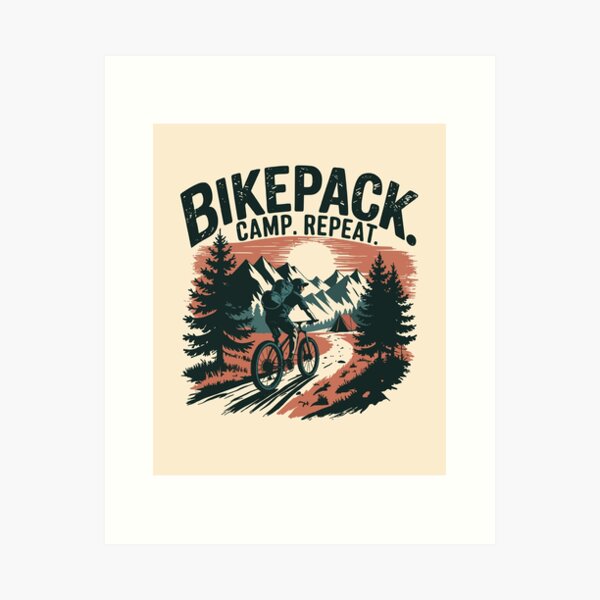 Item preview, Bikepack. Camp. Repeat. | Adventure Cycling Design for Bikepacking and Gravel Riders Who Live for the Ride designed and sold by BMLprint ⭐⭐⭐⭐⭐.