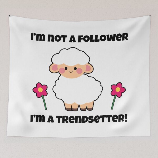 Item preview, Trendsetter Sheep - Not a Follower designed and sold by Tulip Creators by This Definition.
