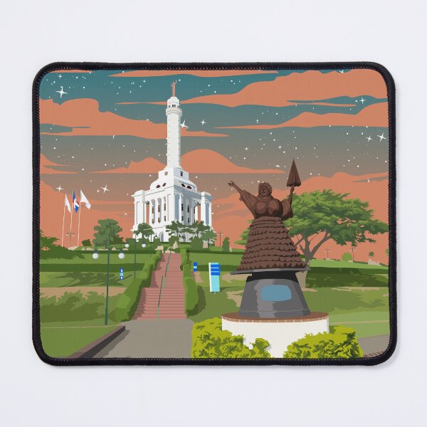 Item preview, Santiago Dominican Republic Monumento Vintage Travel Poster designed and sold by Stadify.