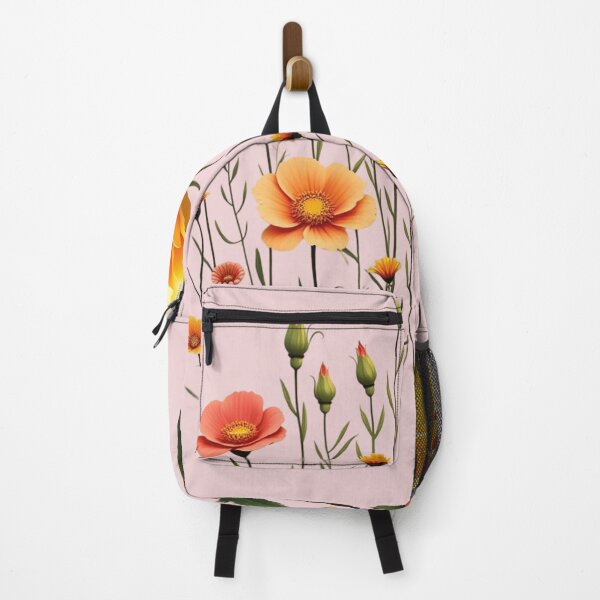Item preview, Wildflowers and a Yellow Rose to the Right #2 - Light Pink Background #5010LPK designed and sold by Wildflower Rose.