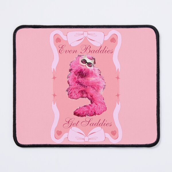 Item preview, Even Baddies Get Saddies, Funny Cute Cat, Girly Aesthetic, Pink Bows designed and sold by We Are Stardust.