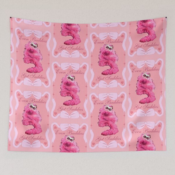 Item preview, Even Baddies Get Saddies, Funny Cute Cat, Girly Aesthetic, Pink Bows designed and sold by We Are Stardust.