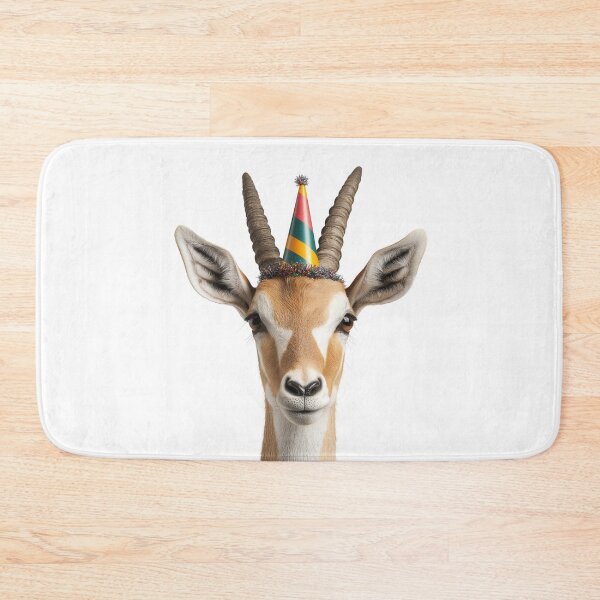 Item preview, Antelope Wearing Birthday Party Hat designed and sold by LazyOwlStore.