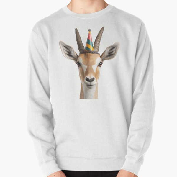 Item preview, Antelope Wearing Birthday Party Hat designed and sold by LazyOwlStore.