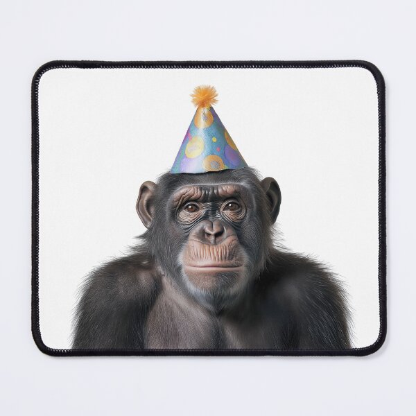 Item preview, Ape Wearing Birthday Party Hat designed and sold by LazyOwlStore.