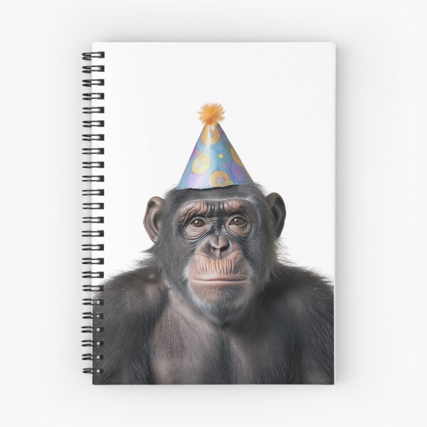 Item preview, Ape Wearing Birthday Party Hat designed and sold by LazyOwlStore.