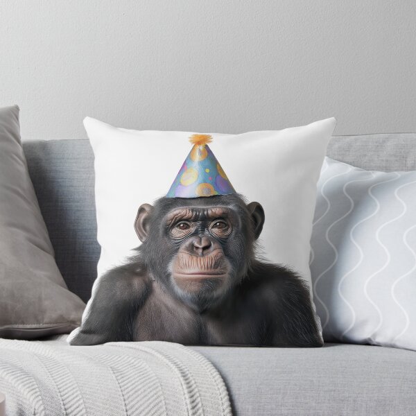 Item preview, Ape Wearing Birthday Party Hat designed and sold by LazyOwlStore.