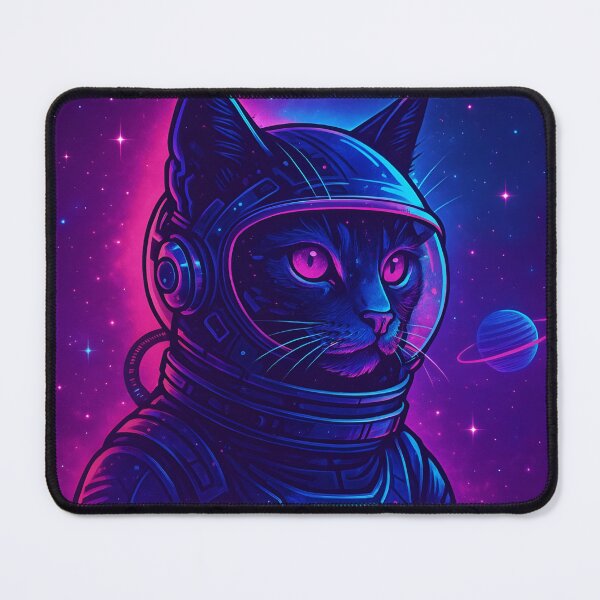 Item preview, Cyber Cat in Space – Futuristic Feline Adventure designed and sold by BRAINROTWEAR.