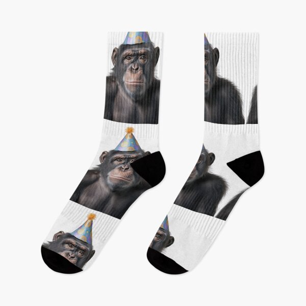 Item preview, Ape Wearing Birthday Party Hat designed and sold by LazyOwlStore.