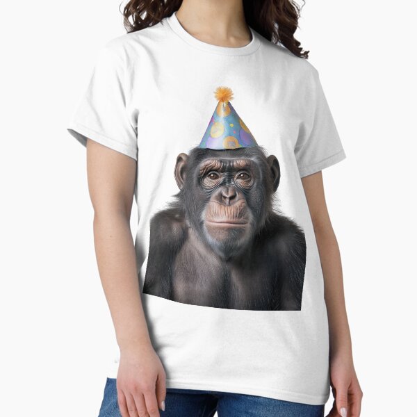 Item preview, Ape Wearing Birthday Party Hat designed and sold by LazyOwlStore.