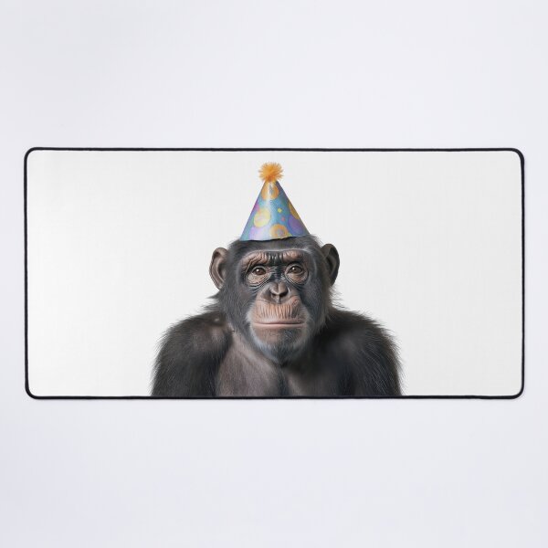 Item preview, Ape Wearing Birthday Party Hat designed and sold by LazyOwlStore.