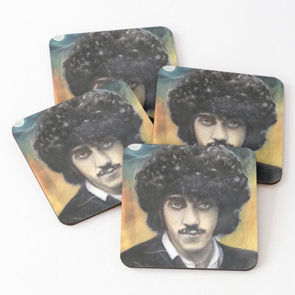 Artikelvorschau, Phil Lynott Bleistiftporträt – Handgemalter Kunstdruck der Rocklegende Thin Lizzy entworfen und verkauft von ConorKeeganArt.