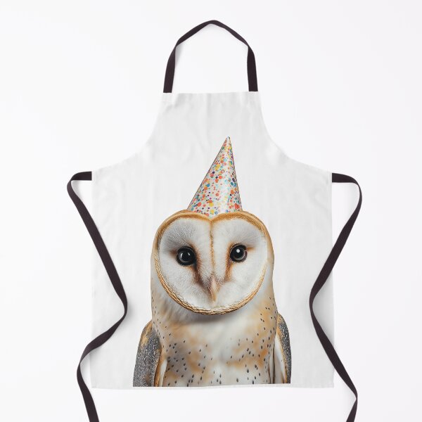 Item preview, Barn Owl Wearing Birthday Party Hat designed and sold by LazyOwlStore.