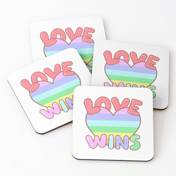 Item preview, Love wins Typography design rainbow pride month set designed and sold by nuchz.