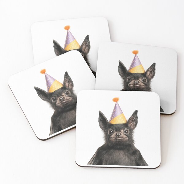 Item preview, Bat Wearing Birthday Party Hat designed and sold by LazyOwlStore.