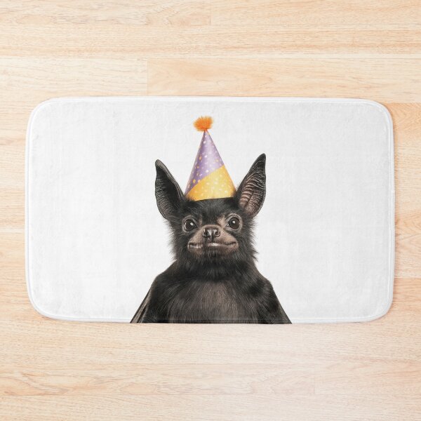 Item preview, Bat Wearing Birthday Party Hat designed and sold by LazyOwlStore.