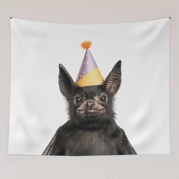 Item preview, Bat Wearing Birthday Party Hat designed and sold by LazyOwlStore.
