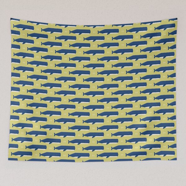 Item preview, Sperm whales on green designed and sold by reneesillus.