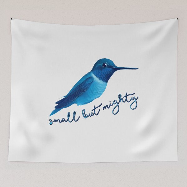 Item preview, Small but Mighty Blue Hummingbird – Inspirational Animal Art Design designed and sold by Furr-n-Purr.