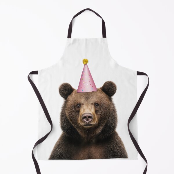 Item preview, Funny Bear Wearing Birthday Party Hat designed and sold by LazyOwlStore.