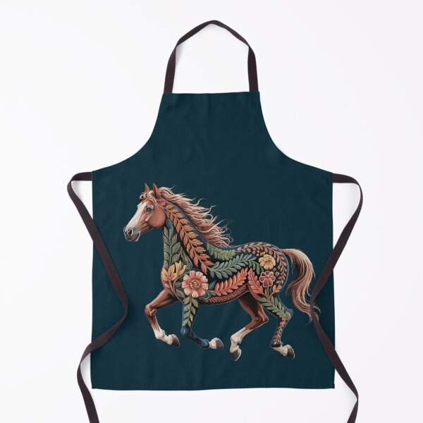 Item preview, Floral Gallop – The Embroidered Wild Horse designed and sold by Sepinik.