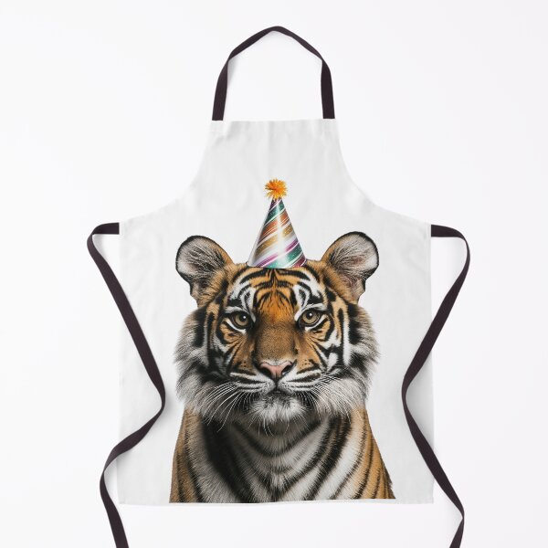 Item preview, Funny Bengal Tiger Wearing Birthday Party Hat designed and sold by LazyOwlStore.